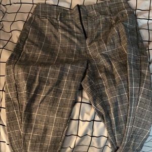 h&m plaid pants